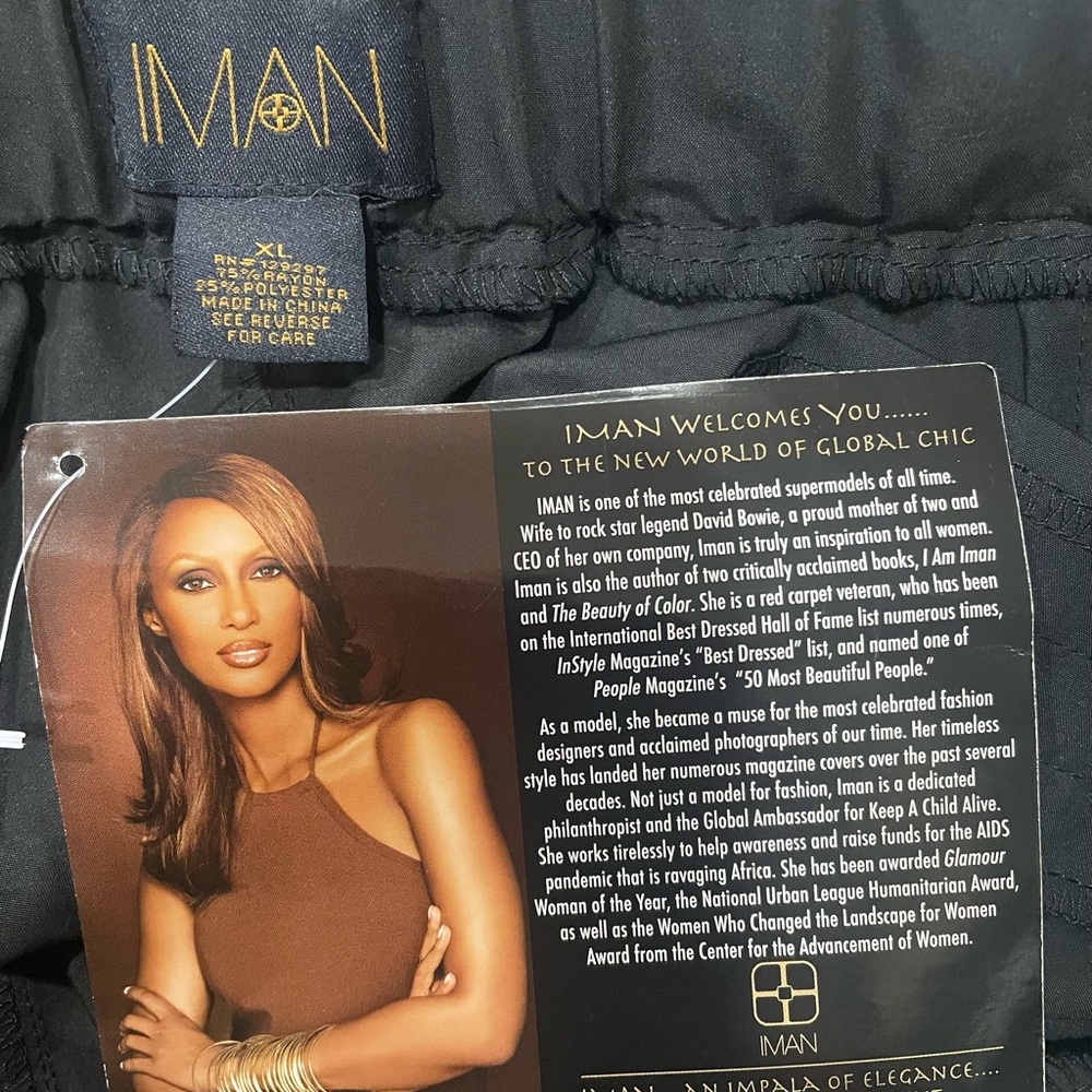 IMAN Classic Black Jogger Pants - Picture 4 of 7
